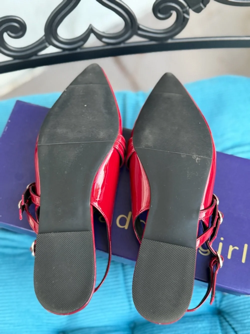 Steve Madden Red Ballet flats, red, straps - Picture 3 of 6